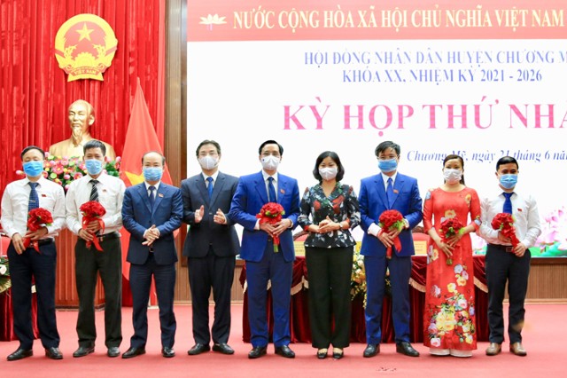 HĐND huyện Chương Mỹ khóa XX, nhiệm kỳ 2021-2026 họp kỳ thứ nhất bầu các chức danh chủ chốt